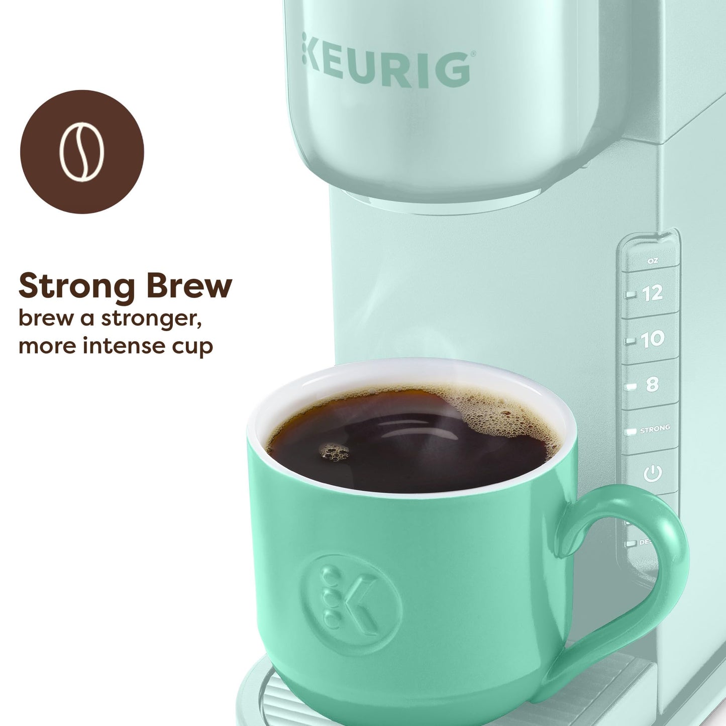 Keurig K-Express Single Serve K-Cup Pod Coffee Maker, 3 Brew Sizes, Strong Button Feature, 42oz Removable Reservoir, Island Berry