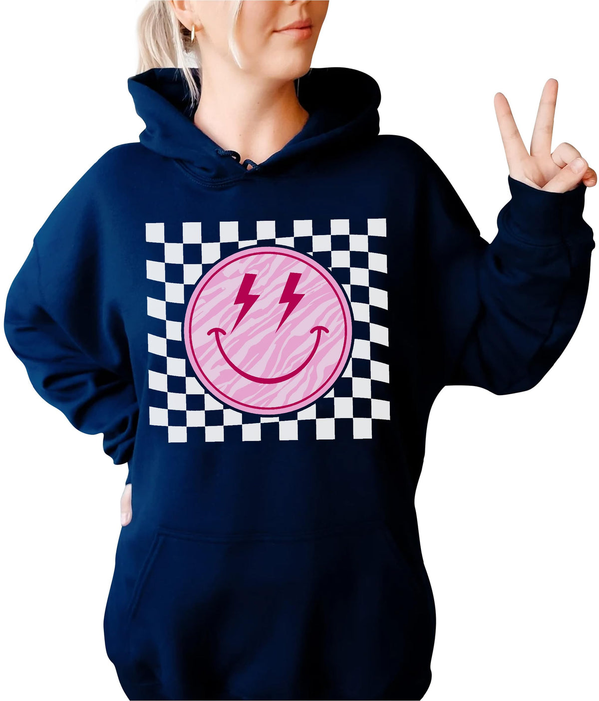 TEEAMORE Smiley Face Sweatshirt