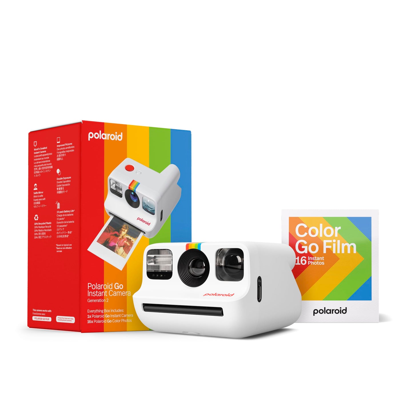 Polaroid Go Generation 2 - Mini Instant Film Camera - Purple (9183) - Only Compatible with Go Film | Compatible with Polaroid Go Film, USB-C Rechargeable, Self-Timer and Double Exposure, Built-in Flash