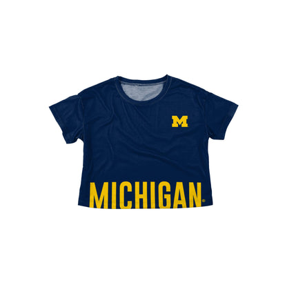 FOCO NCAA Womens Wordmark Crop Top Fashion Shirt