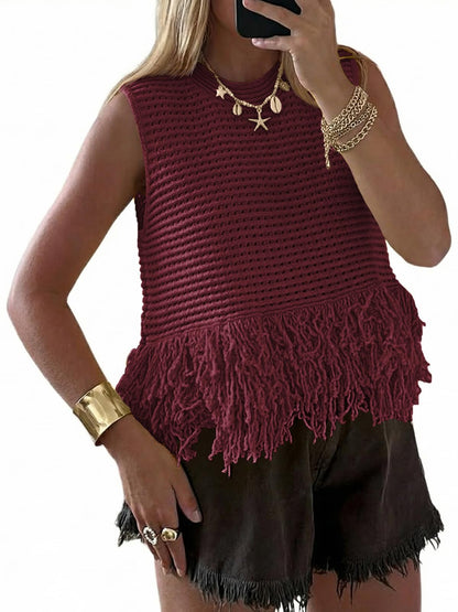 Saodimallsu Womens Crochet Crop Tank Top