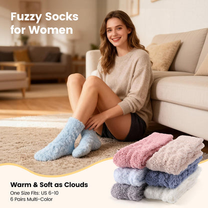 Womens Fluffy Fuzzy Socks,Winter Cozy Soft Warm Socks Gifts for Womens