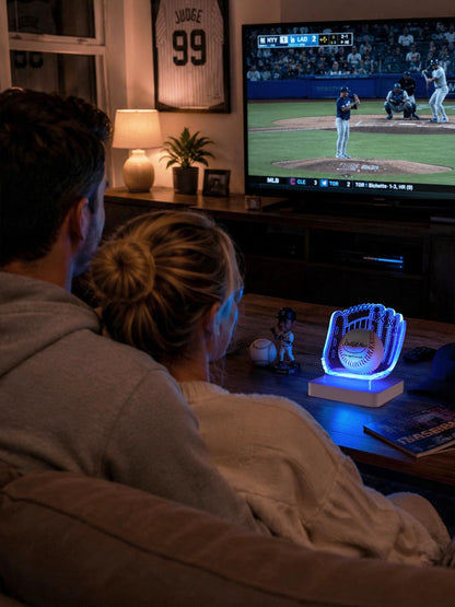 CoolGift Mart Light Up Baseball Glove Display Stand