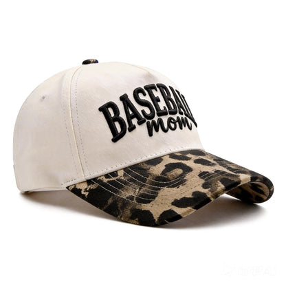 Baseball Mama Trucker Hat- 3D Embroidered Mama Adjustable Cotton Baseball Caps for Women
