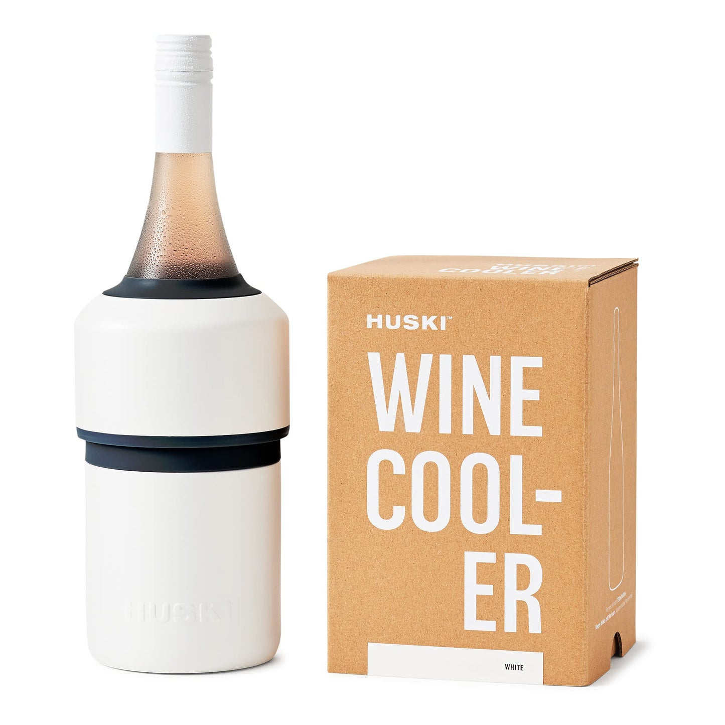 Huski Wine Chiller | Award Winning Iceless Design | Keeps Wine Cold up to 6 Hours | Wine Accessory | Next Generation Ice Bucket | Fits Some Champagne Bottles | Perfect Gift for Wine Lovers (Champagne)
