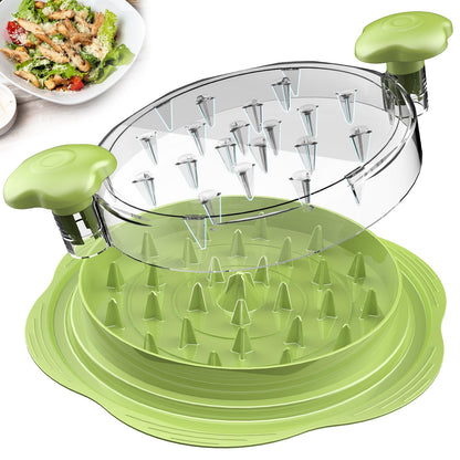 SURETIVIAN Chicken Shredder Tool Twist Large Chicken Breast Shredder with Brush&Fork, Visible Meat Shredder Machine, Anti-Slip Strip, Ergonomic Handle, BPA Free, Pork Beef Chicken(Hot Pink)