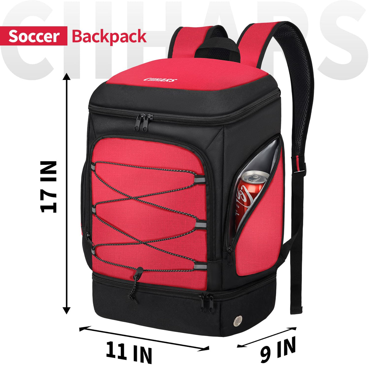 Soccer Backpack,Soccer Bag with Ball Holder and Shoe Compartment