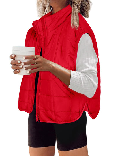 Zeagoo Womens Puffer Vest Ladies Sleeveless Zip Up Outerwear