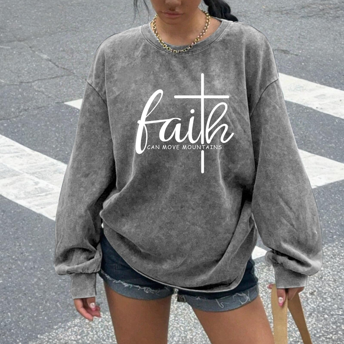 Christian Shirts for Women Faith Can Move Mountains