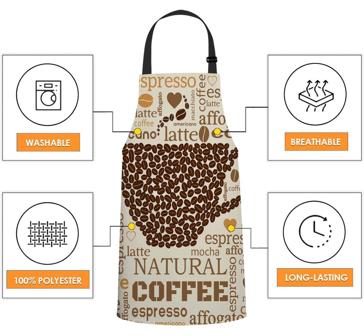 Wondertify Doodle Frames in French Style Apron