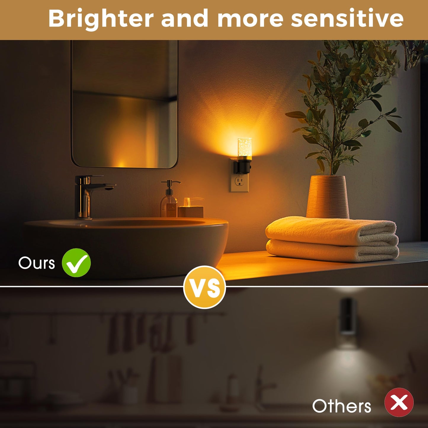 L LOHAS LED Night Light, Modern Night Lights Plug into Wall | 2 Pack