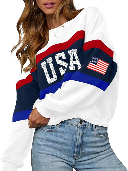 LEEDYA Women USA Sweatshirt