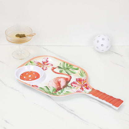 UPware Lovely Lemon Melamine Chip and Dip Snack Tray
