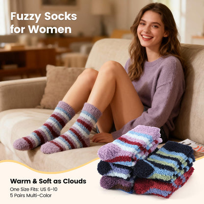 Womens Fluffy Fuzzy Socks,Winter Cozy Soft Warm Socks Gifts for Womens