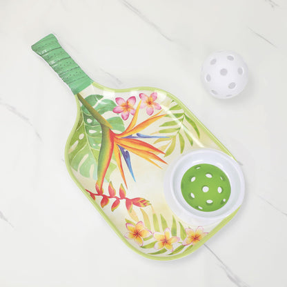 UPware Lovely Lemon Melamine Chip and Dip Snack Tray