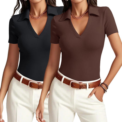 Meetrendi Womens Short Sleeve Work Shirts