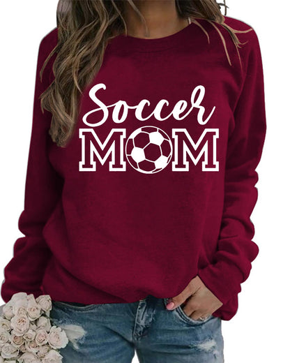 Womens Soccer Mom Sweatshirt Soccer Graphic Shirts Football Outfits