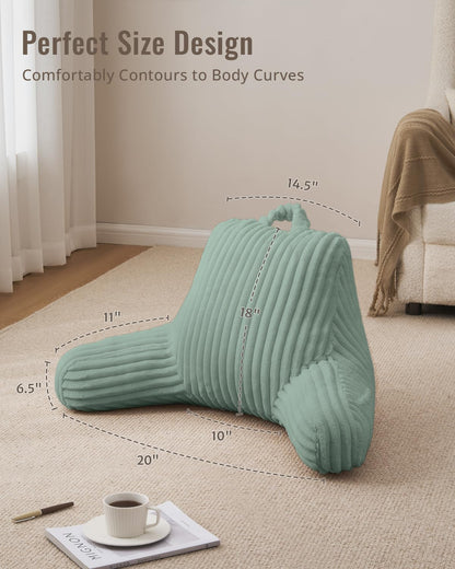 Blissful Diary Reading Pillow, Backrest Pillow with Shredded Memory Foam