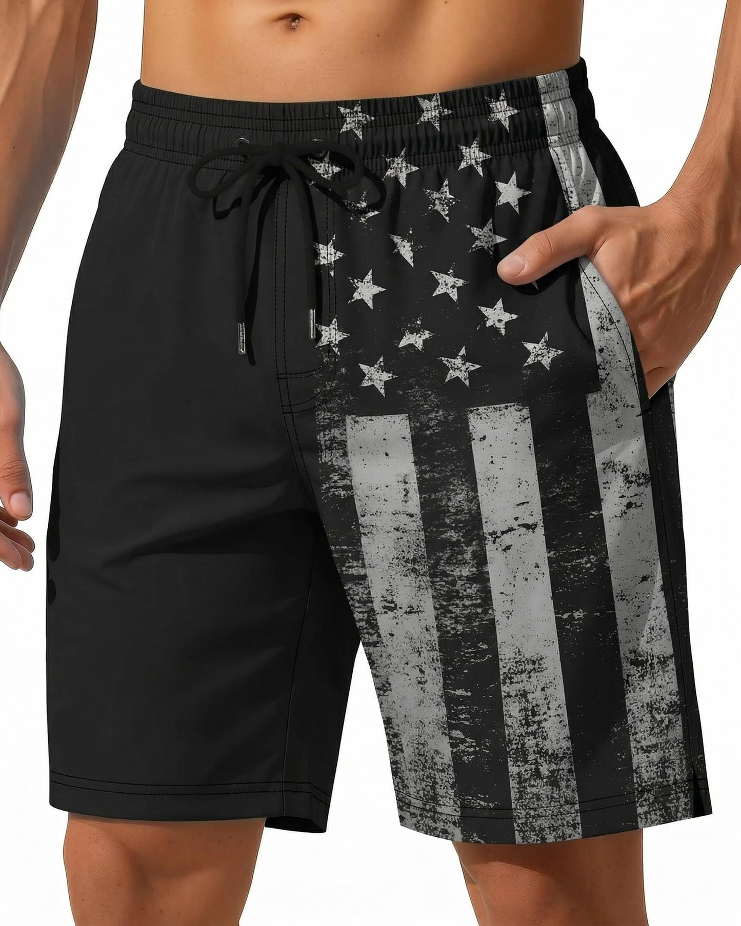 Yufawow 9 Inch Men Swim Trunks with Mesh Lining Quick Dry Breathable Pockets for Summer Beach Cruise Water Park Gym Running