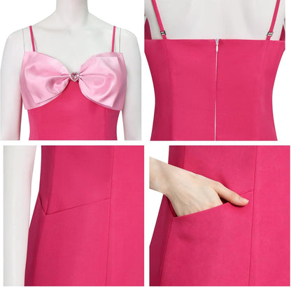 Elle Woods Pink Spaghetti Strap Mini Dress