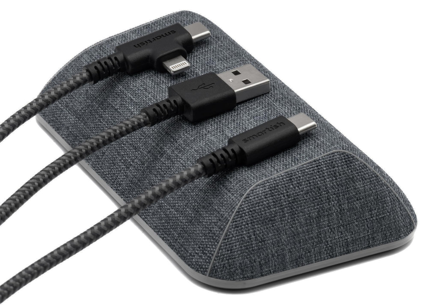 Smartish® Magnetic Cord Holder - Bigger Cable Wrangler Organizer with Magnet Clips for Charger Management on Desktop, Nightstand - Holds 6+ Cables - I'm Blushing