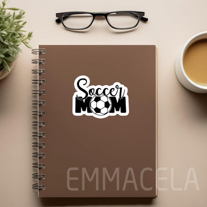 (3PCS) Soccer Mom Sticker - Waterproof Vinyl Decal for Books, Laptops, Tumblers, Water Bottles, Scrapbooks - Sport Stickers Gift for Mom, Mama - 3 x 2.3 Inch.