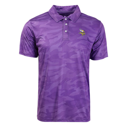 FOCO Men's NCAA College Team Logo Camo Color Polyester Polo Short Sleeve Shirt