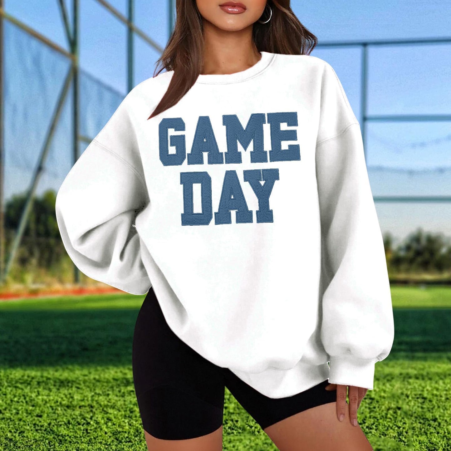 Women Oversized Game Day Sweatshirt