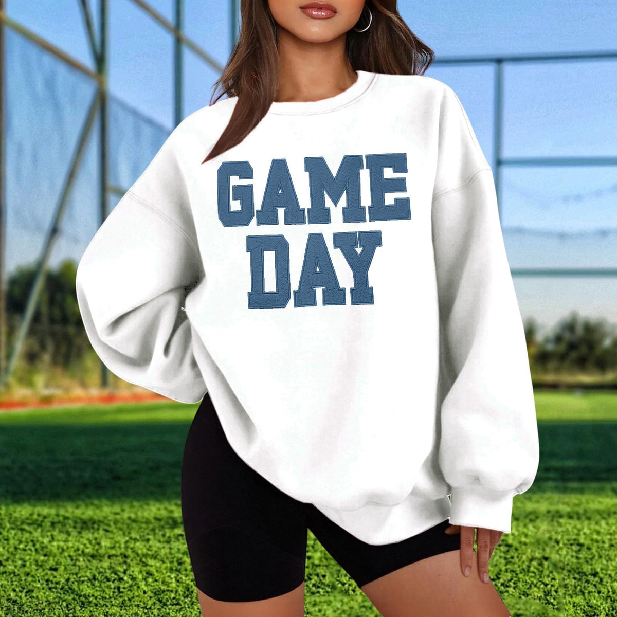Women Oversized Game Day Sweatshirt