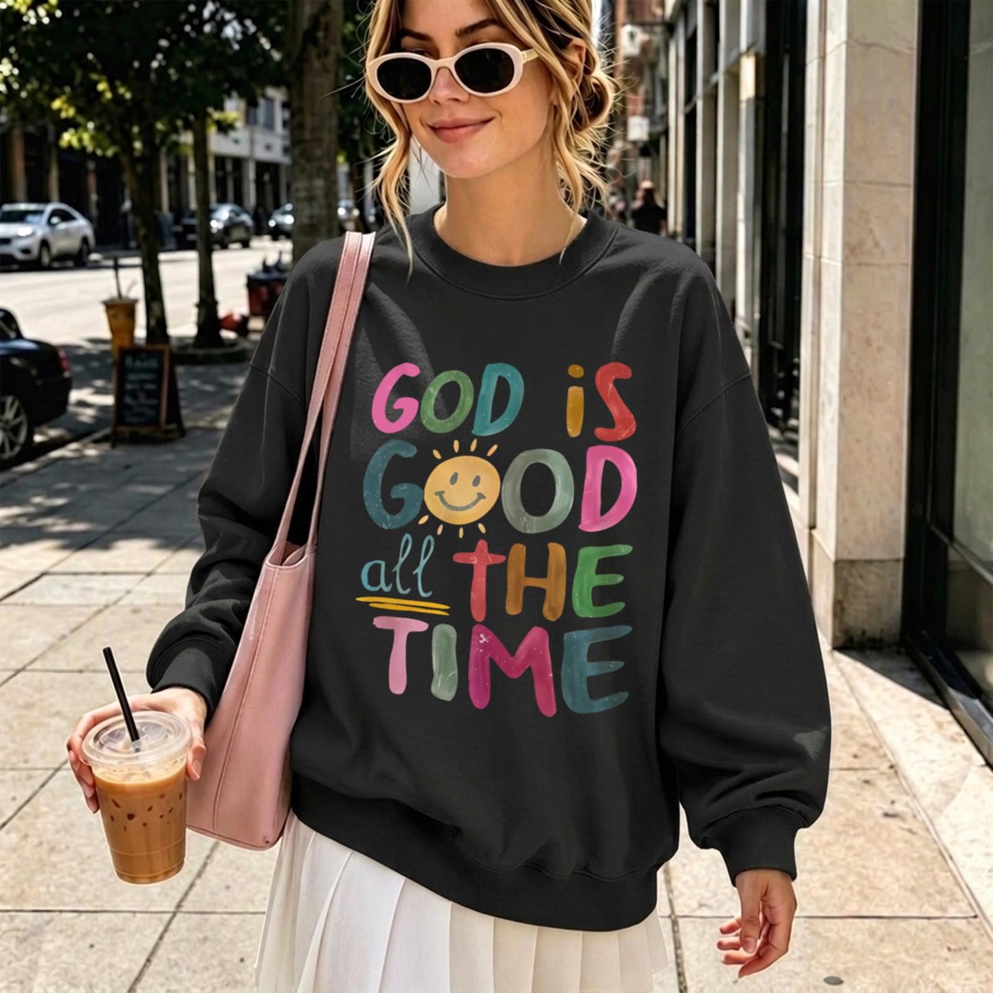 BeWithYou Christian Sweatshirts for Women -God is Good