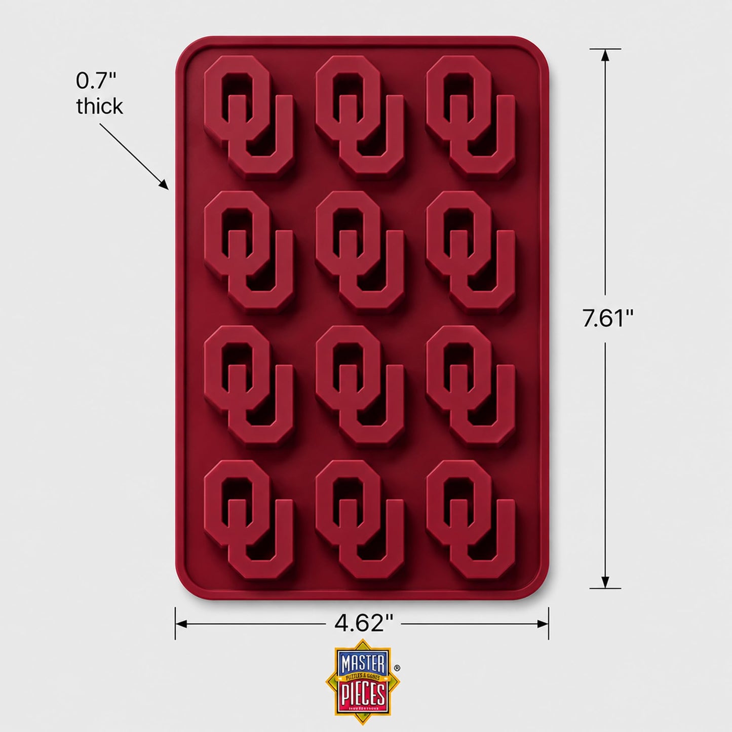 Masterpieces Fanpans Ncaa Alabama Crimson Tide Silicone Ice Cube Tray Set - Fun Alabama Merchandise, Dishwasher Safe
