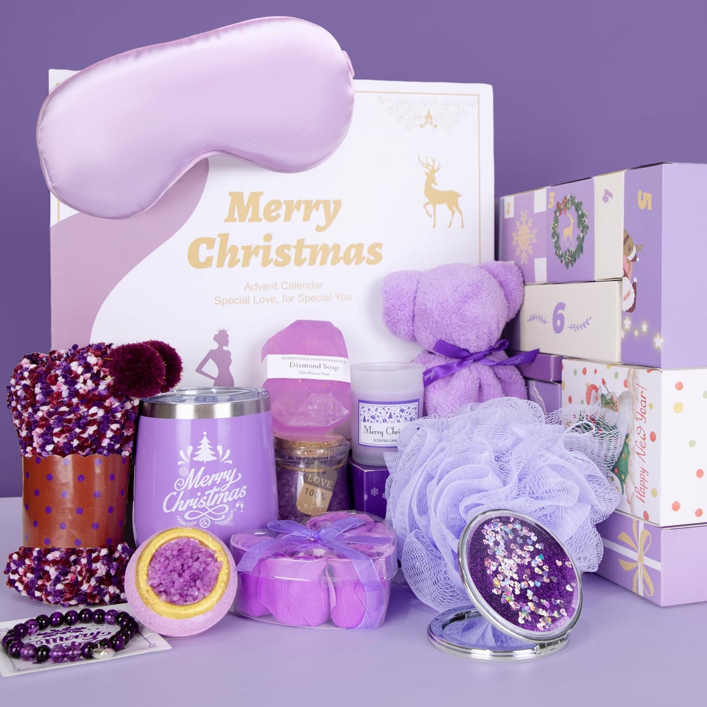 Advent Calendar 2026 for Women, 24 Days of Christmas Countdown Spa Gifts