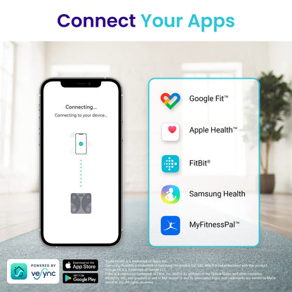 Etekcity Upgraded Smart Scale for Body Weight, FSA&HSA Eligible, Bathroom Digital Scale with BMI, Body Fat, Muscle Mass, 13 Metrics with a Large Display, Support Offline Mode and Apps Connection