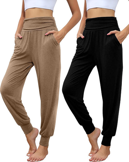 Locoowai 2 Pack Women's Yoga Sweatpants with Pockets