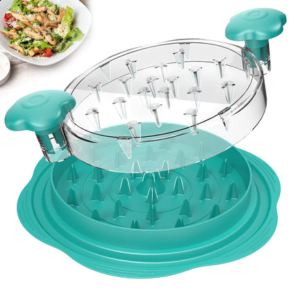 SURETIVIAN Chicken Shredder Tool Twist Large Chicken Breast Shredder with Brush&Fork, Visible Meat Shredder Machine, Anti-Slip Strip, Ergonomic Handle, BPA Free, Pork Beef Chicken(Hot Pink)