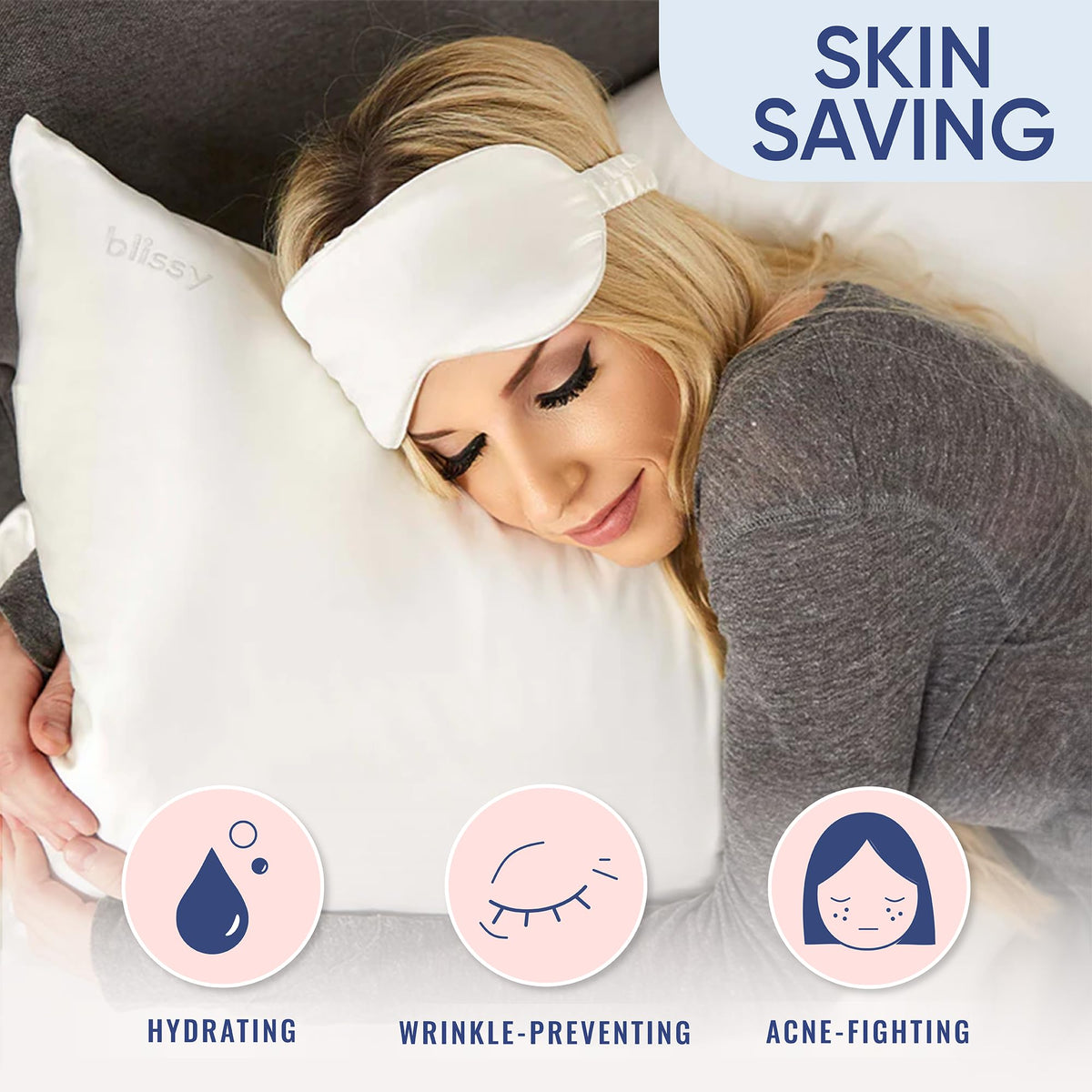 Blissy Silk Pillowcase - 100% Pure Mulberry Silk