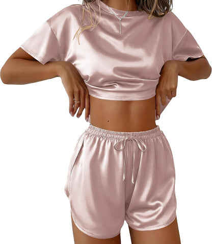 Ekouaer Womens Silk Pajama Set