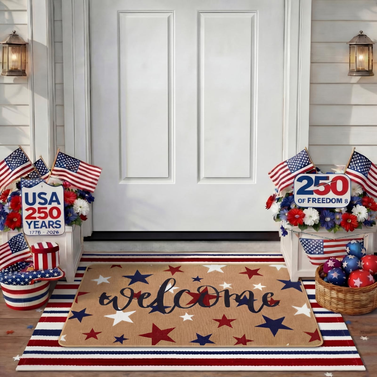 Tinideya 2 Pcs Halloween Door Mats Outdoor Layered Ghost Front Door Mat