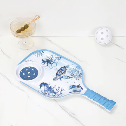 UPware Lovely Lemon Melamine Chip and Dip Snack Tray
