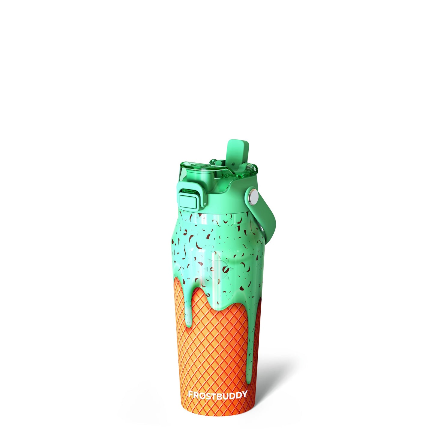 Frost Buddy 24oz Insulated Water Bottle - Straw & Chug Lid - Leak-Proof | Sip-or-chug dual lid | Ice-cold for 24+ hours | Cup-holder friendly