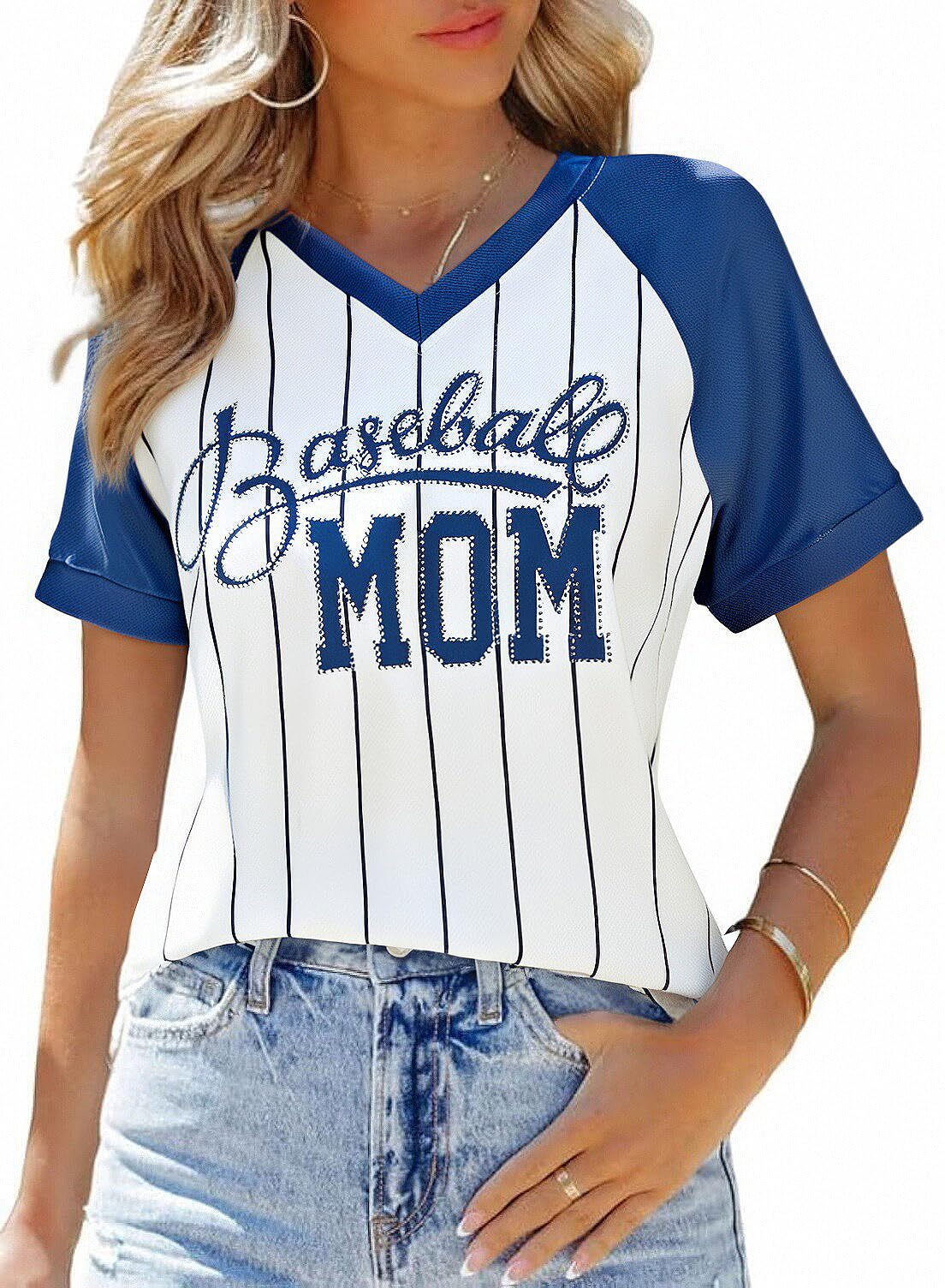Baseball Shirt Women Baseball Mom Shirts Baseball Game Day Top