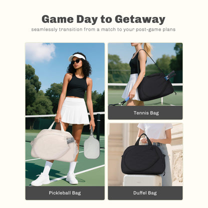 Hynes Eagle Pickleball Bags for Women Tennis Gym Bag Holds 2 Rackets