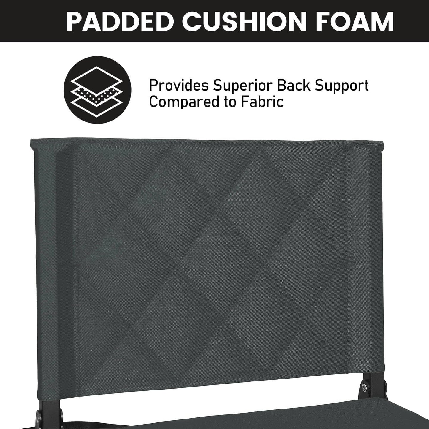 Sheenive Stadium Seats with Back Support, Padded Bleacher Seat Cushion