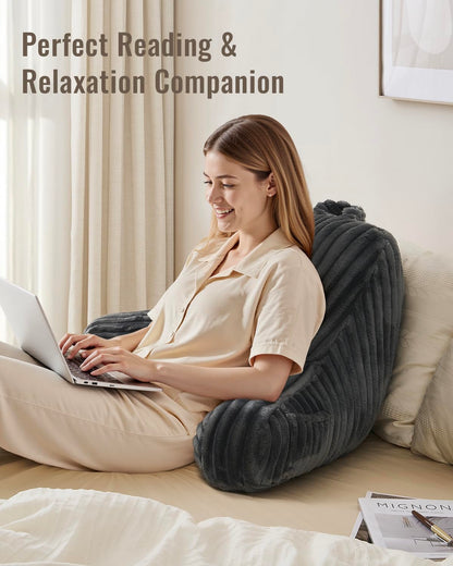Blissful Diary Reading Pillow, Backrest Pillow with Shredded Memory Foam