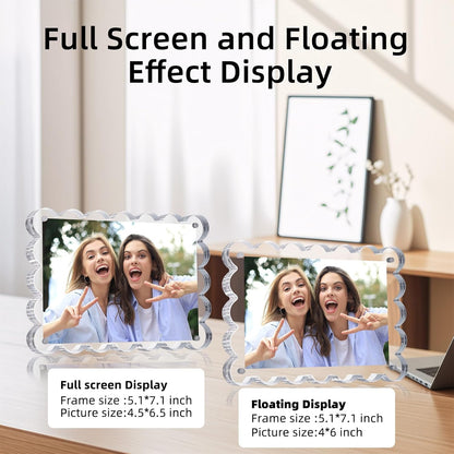 Chivalral 3 Pack 4x6 Acrylic Picture Frame, Double-Sided Tabletop Display