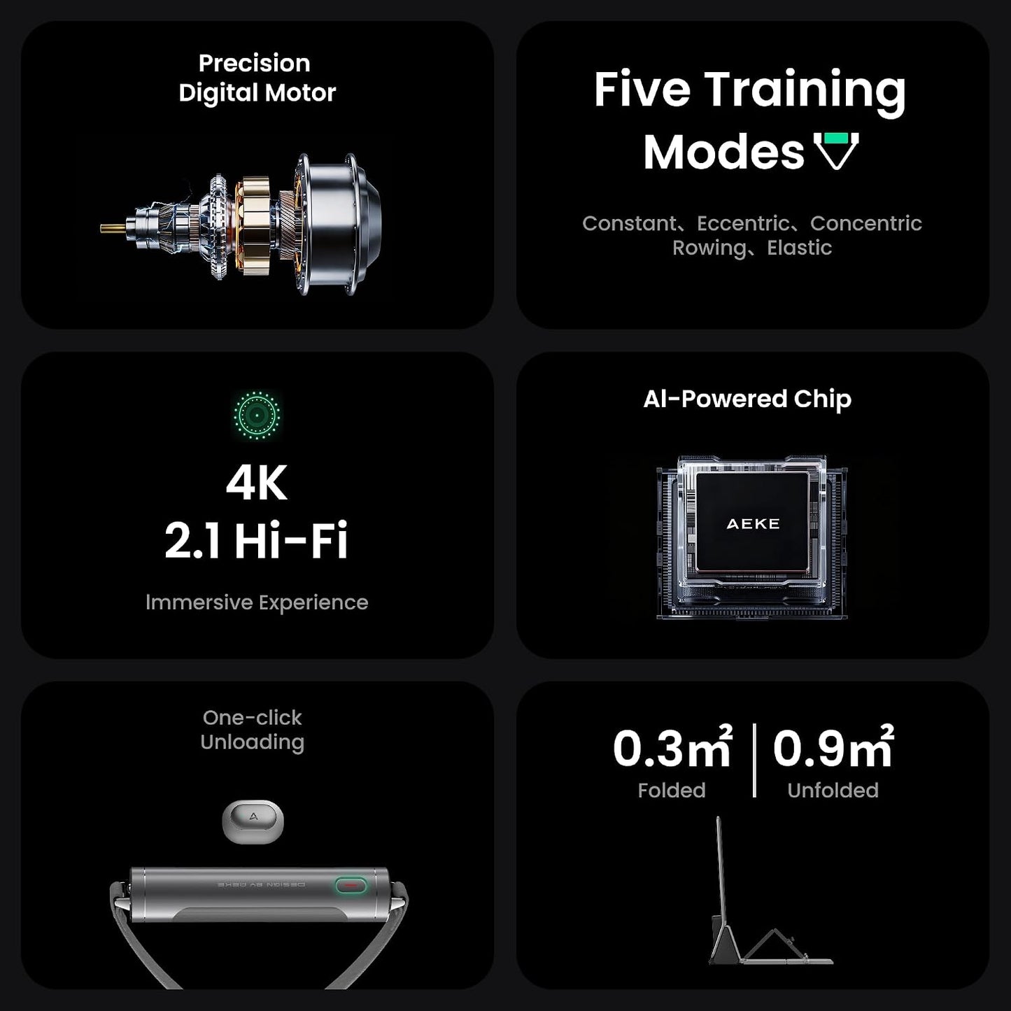 AEKE Smart Home Gym System- Fitness Mirror K1: AI-Powered All-in-One Fitness Machine for Full-Body Strength Training and Personalized Workouts