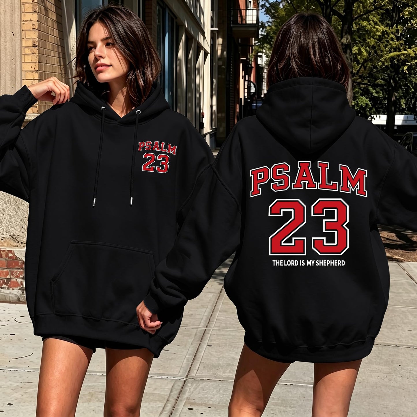 Christian Hoodies for Women Psalm 23 Sweatshirt