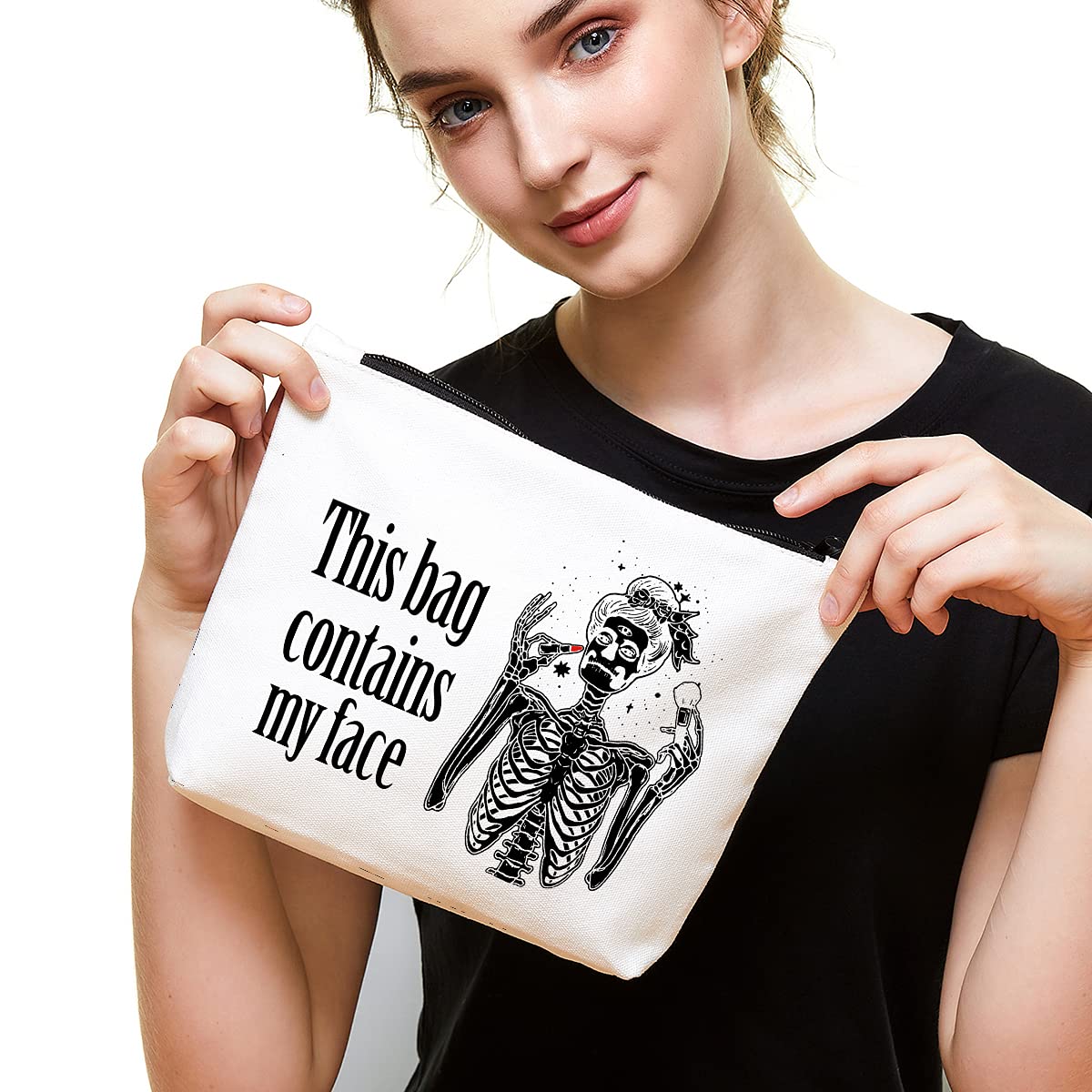 Funny gift Friend makeup bag, Best friend Cosmetic Bag, Friends Theme Natural Reusable Eco-Friendly Makeup Bag Gifts, for Women Men Best Friends Birthday Christmas Gift