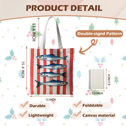 Striped series canvas bags
