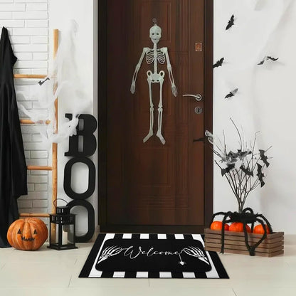 Tinideya 2 Pcs Halloween Door Mats Outdoor Layered Ghost Front Door Mat